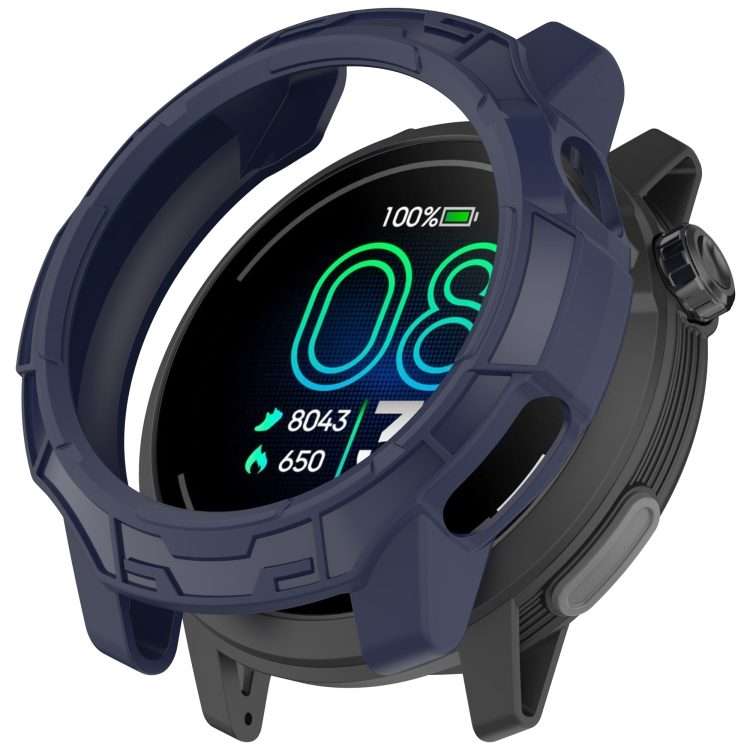 For COROS Pace Pro Armor Hollow TPU Half Coverage Watch Protective Case(Midnight Blue)