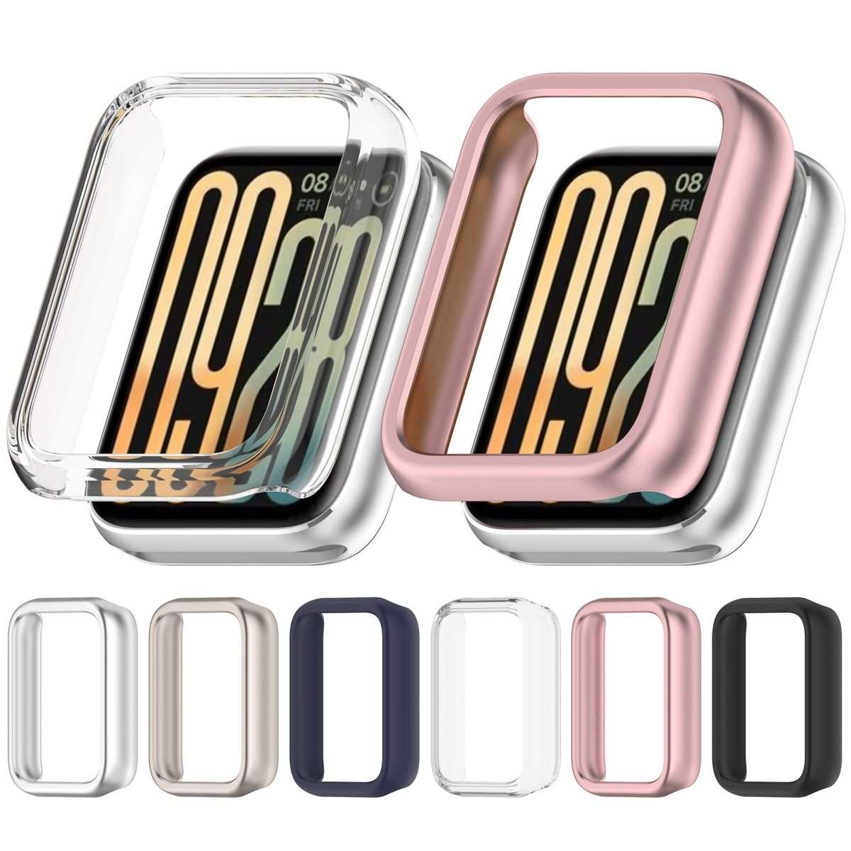 For Xiaomi Smart Band 9 Pro Half Coverage PC Hollow Watch Protective Case(Black)