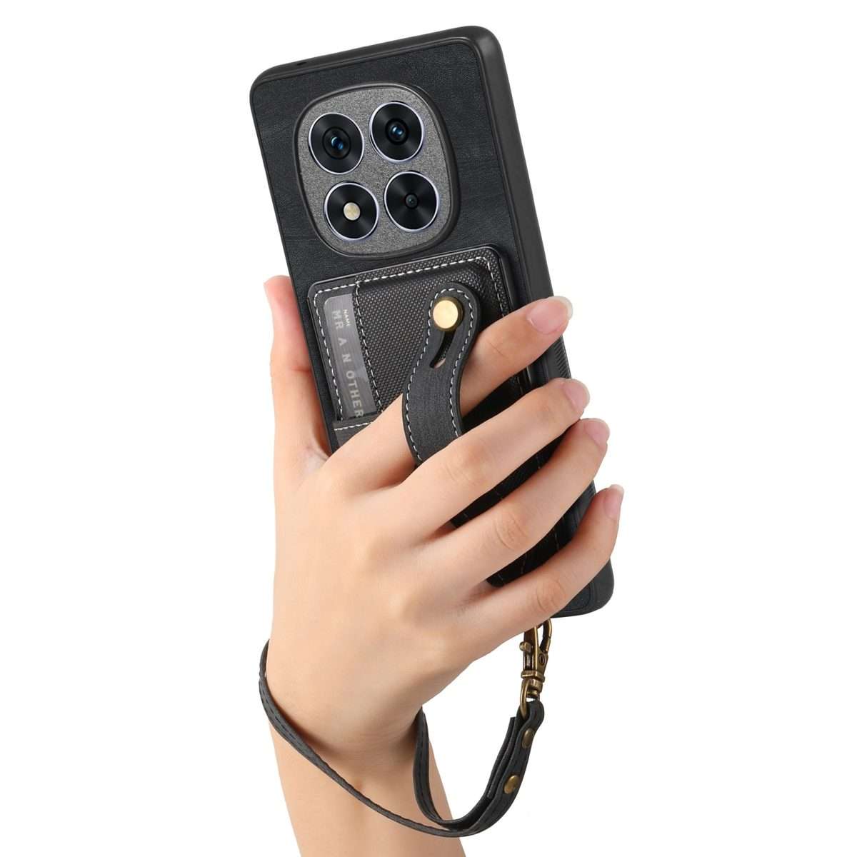 For Xiaomi Redmi Note 14 Pro+ 5G Retro Cross Wristband Wallet Leather Back Phone Case(Black)