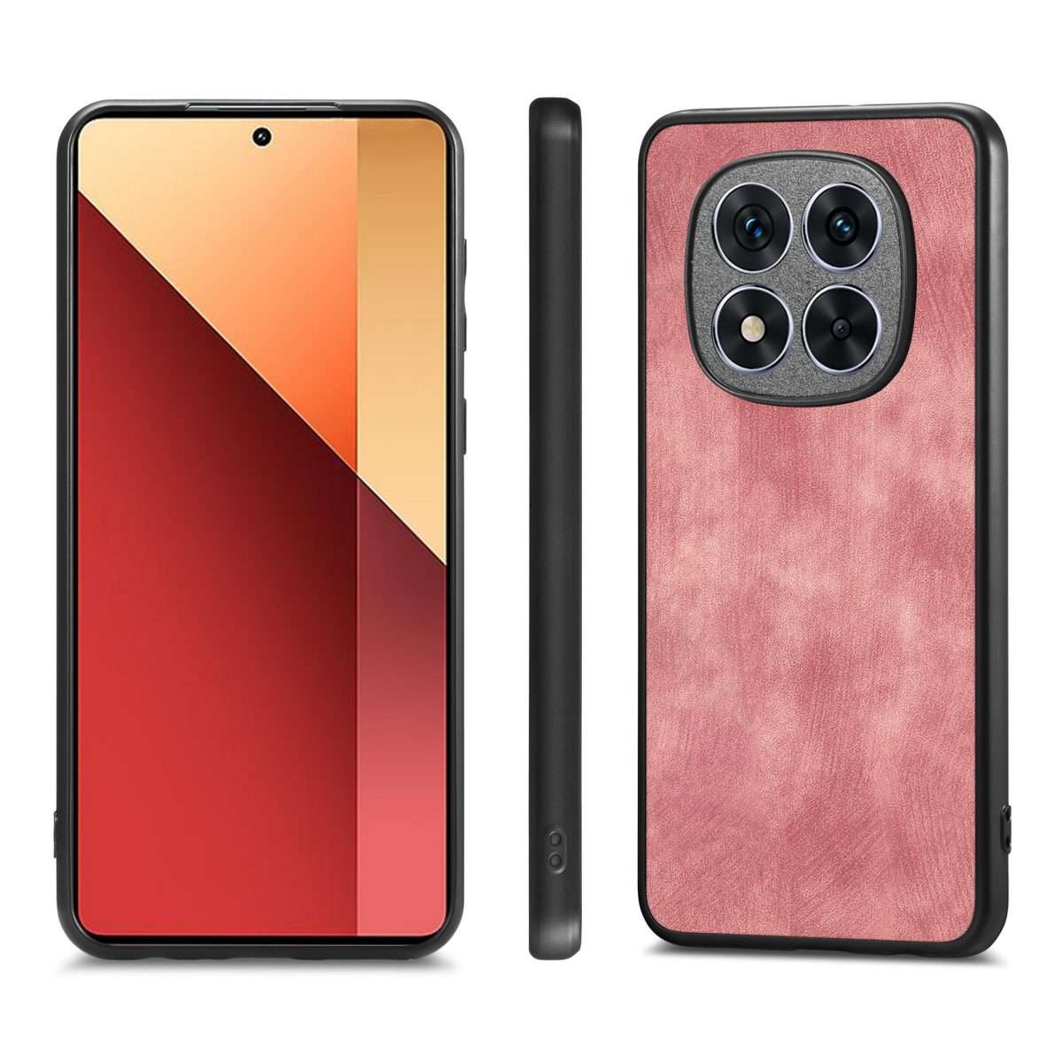 For Xiaomi Redmi Note 14 Pro+ 5G Vintage Leather PC Back Cover Phone Case(Pink)