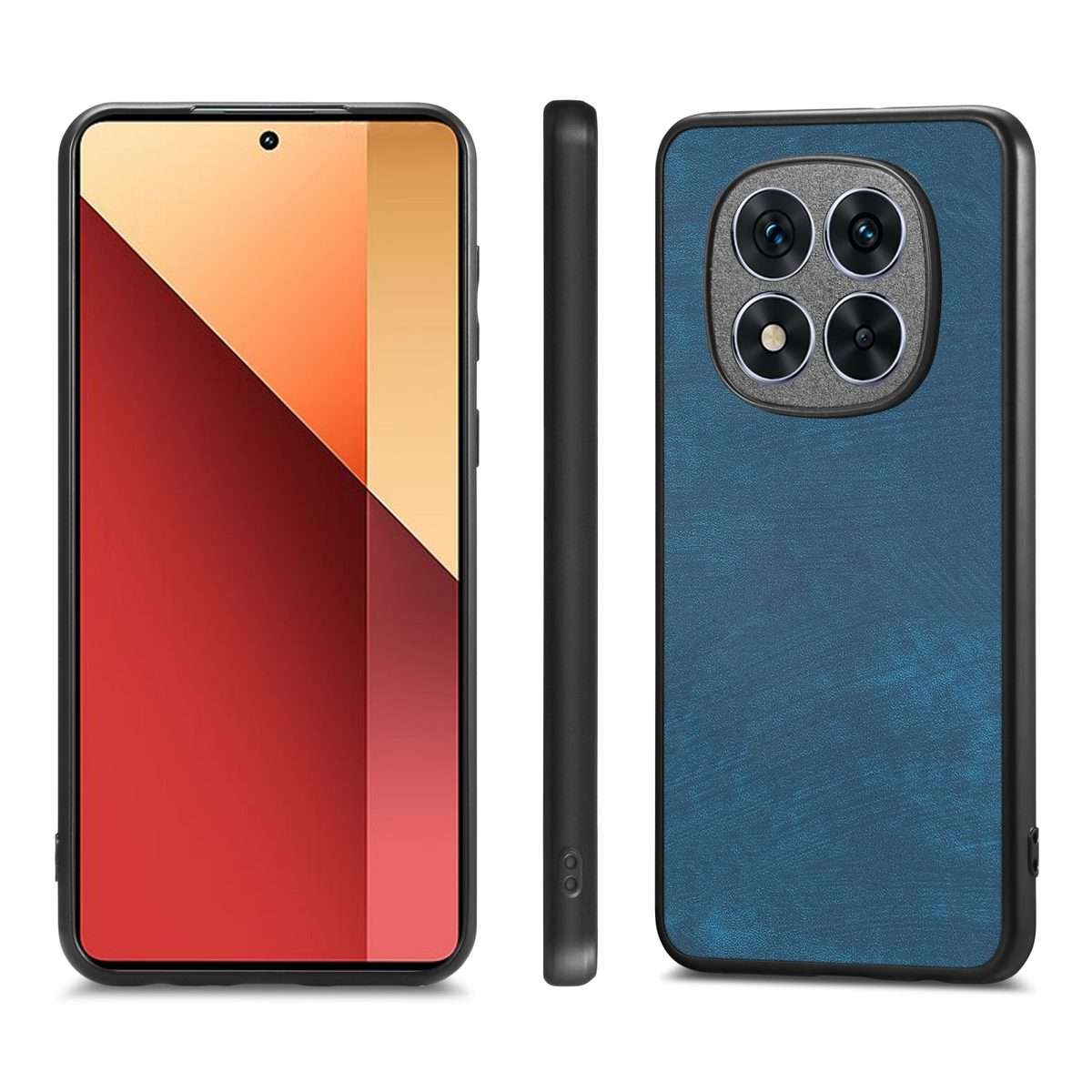For Xiaomi Redmi Note 14 Pro+ 5G Vintage Leather PC Back Cover Phone Case(Blue)