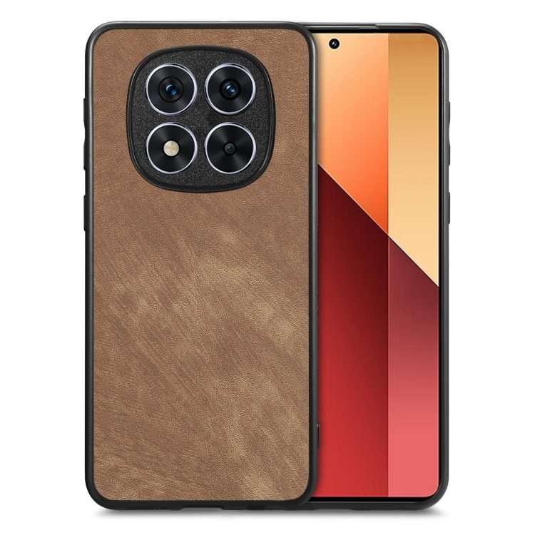 For Xiaomi Redmi Note 14 Pro+ 5G Vintage Leather PC Back Cover Phone Case(Brown)