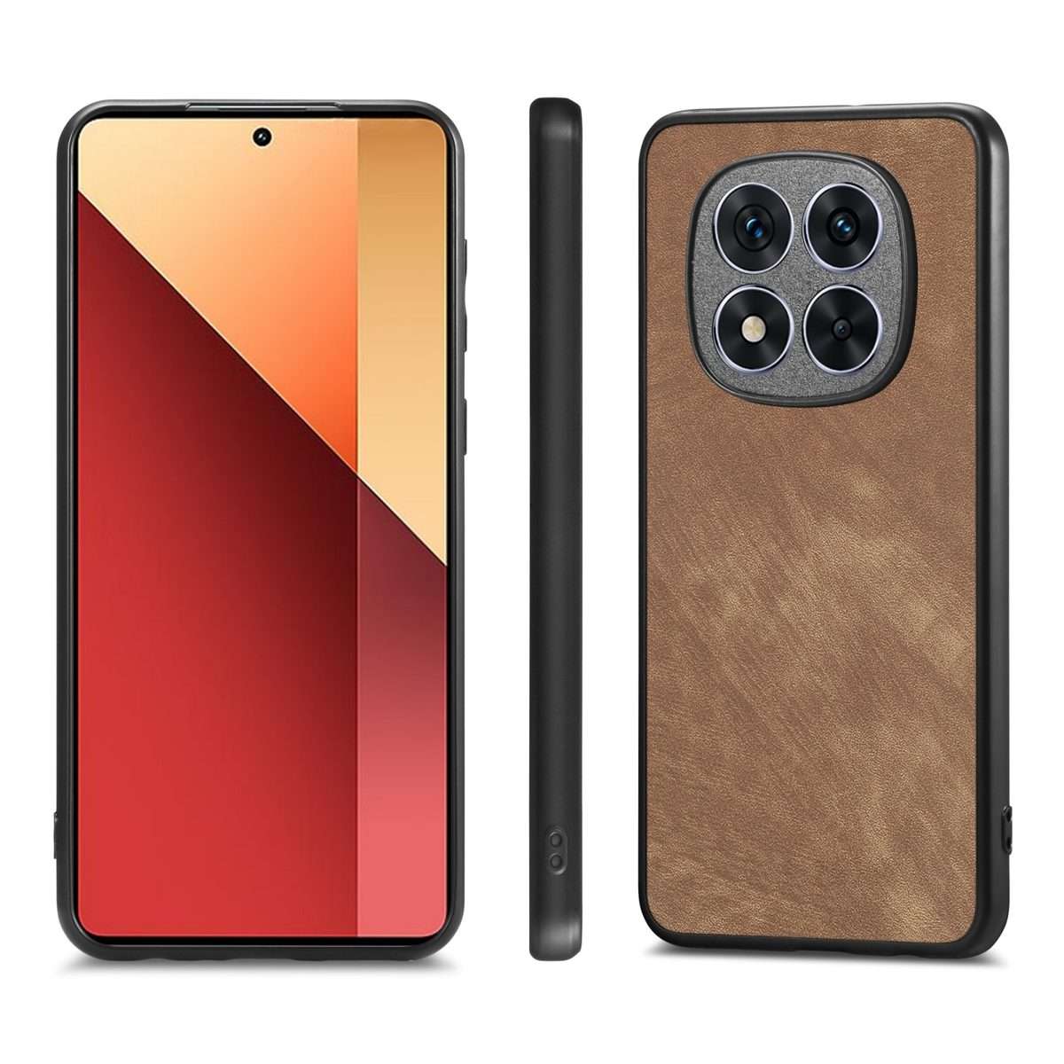 For Xiaomi Redmi Note 14 Pro+ 5G Vintage Leather PC Back Cover Phone Case(Brown)