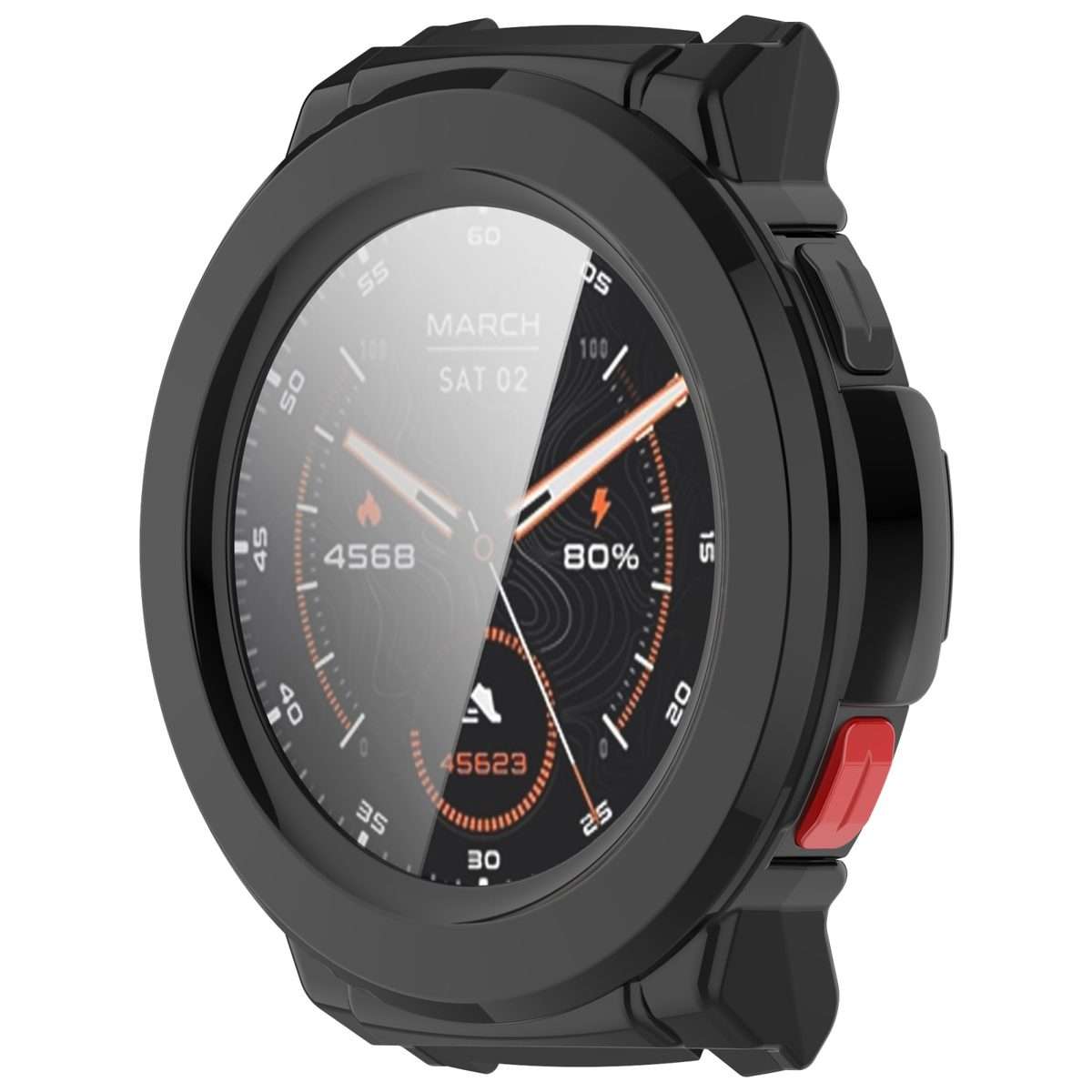 For Mibro Watch GS Pro Tempered Film Integrated PC Watch Protective Case(Black)