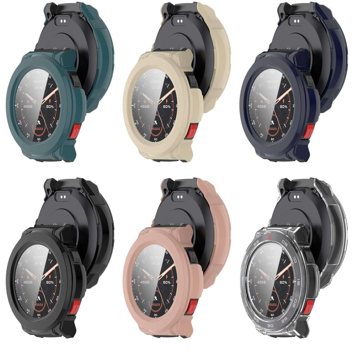 For Mibro Watch GS Pro Tempered Film Integrated PC Watch Protective Case(Black)