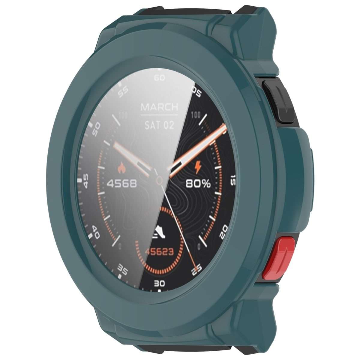 For Mibro Watch GS Pro Tempered Film Integrated PC Watch Protective Case(Pine Green)