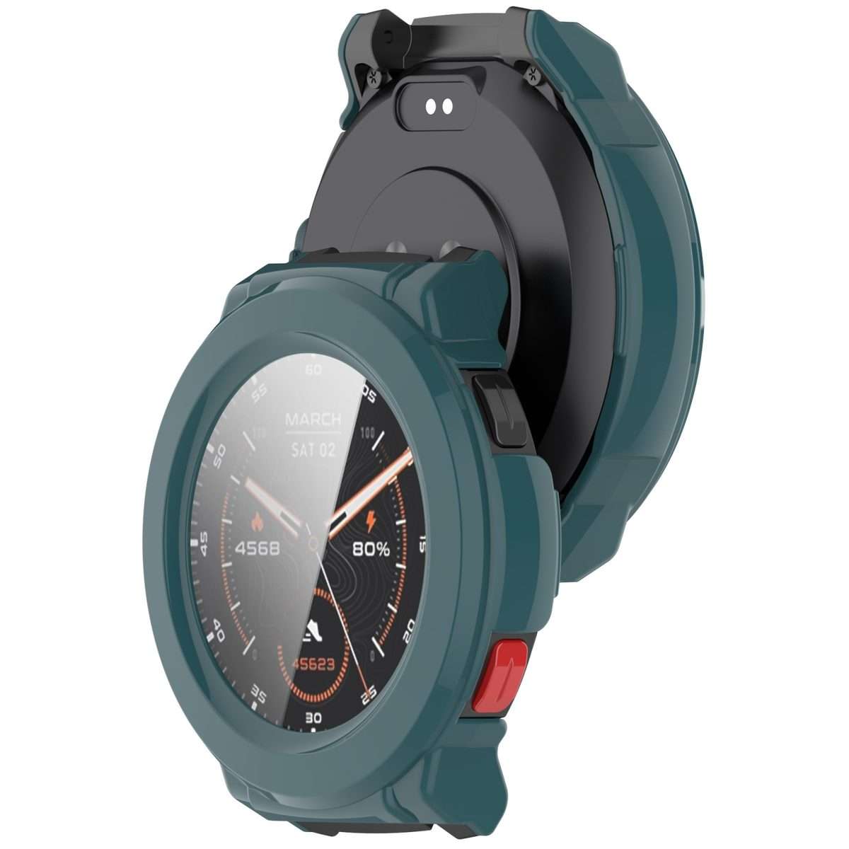 For Mibro Watch GS Pro Tempered Film Integrated PC Watch Protective Case(Pine Green)