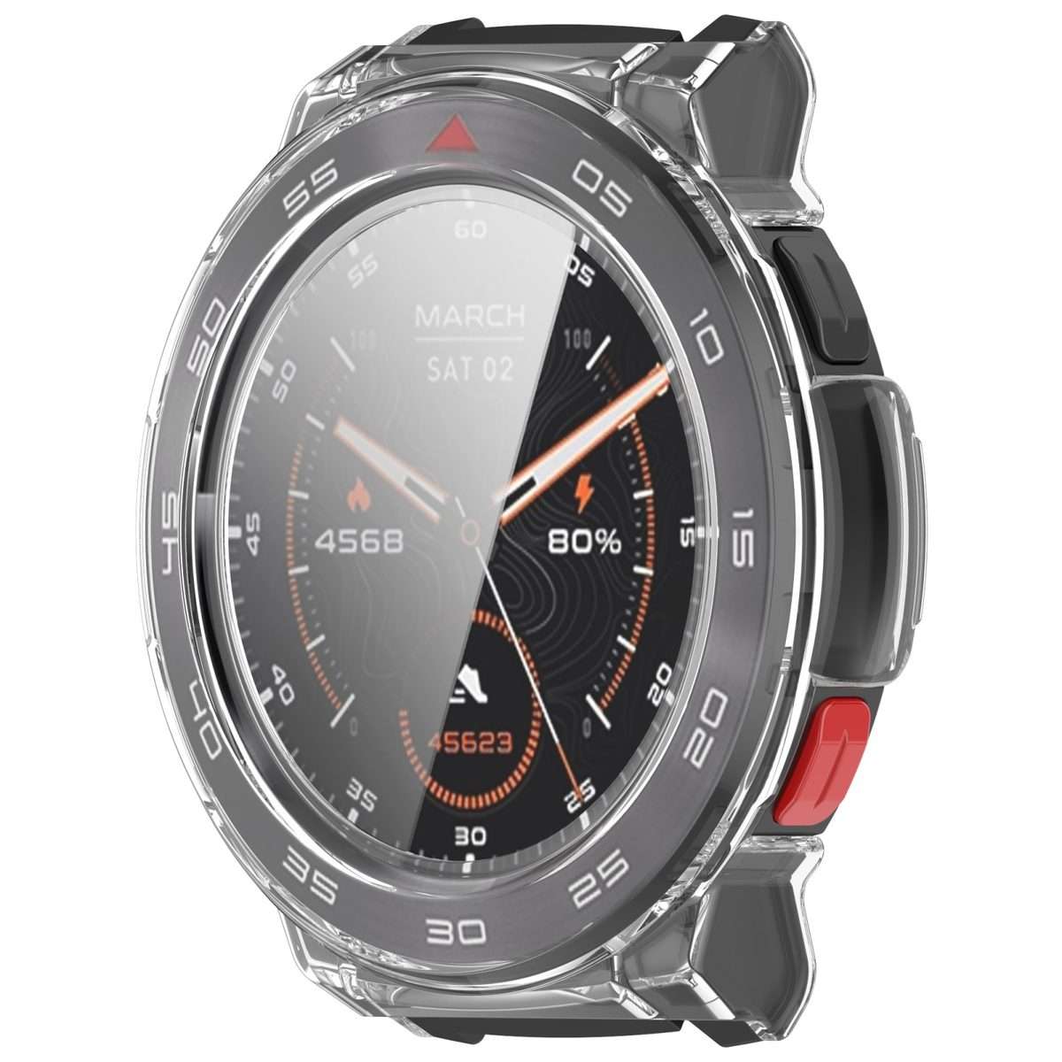 For Mibro Watch GS Pro Tempered Film Integrated PC Watch Protective Case(Transparent)