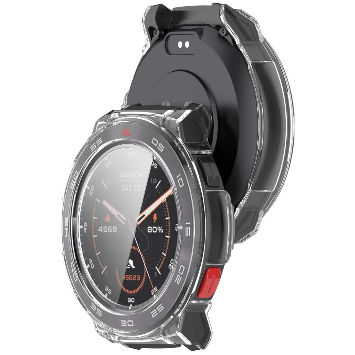 For Mibro Watch GS Pro Tempered Film Integrated PC Watch Protective Case(Transparent)