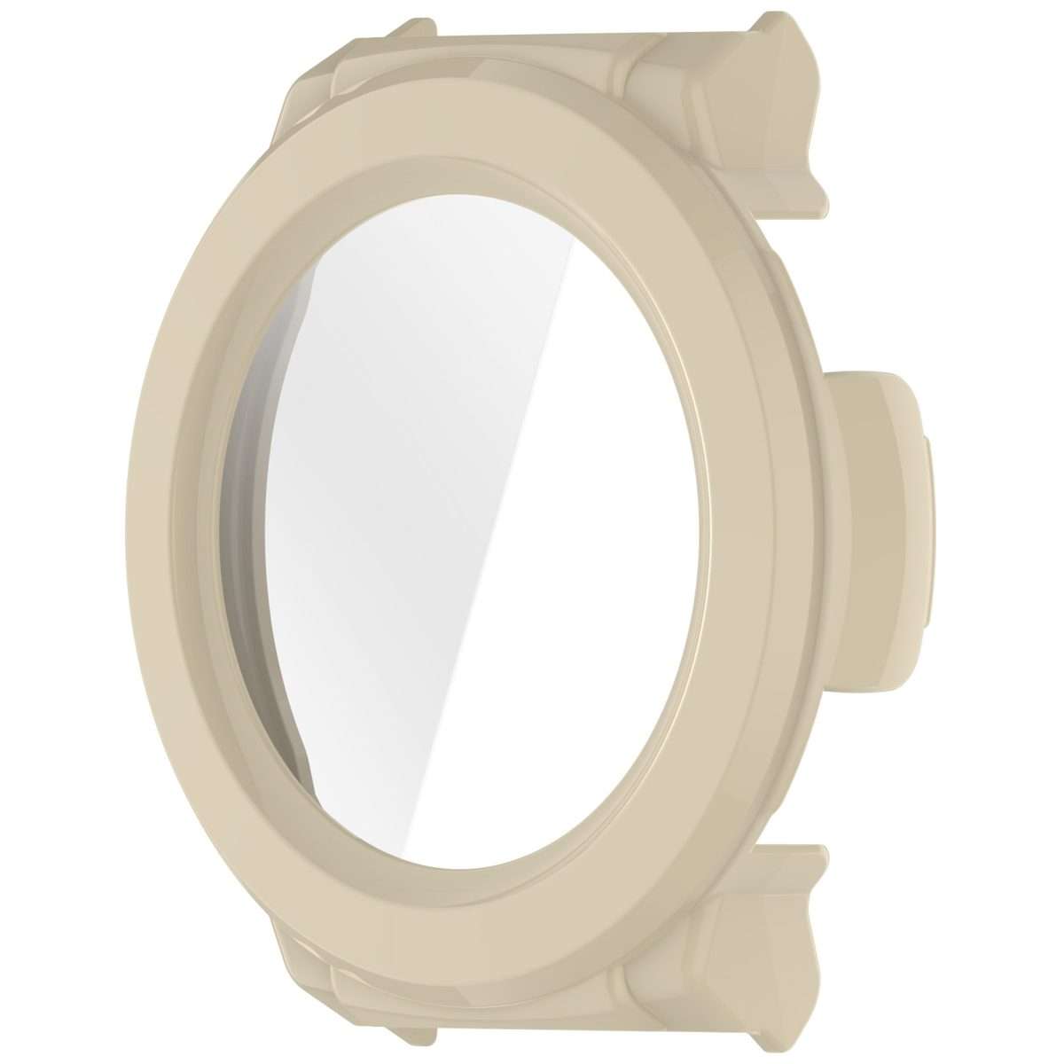 For Mibro Watch GS Pro Tempered Film Integrated PC Watch Protective Case(Ivory White)