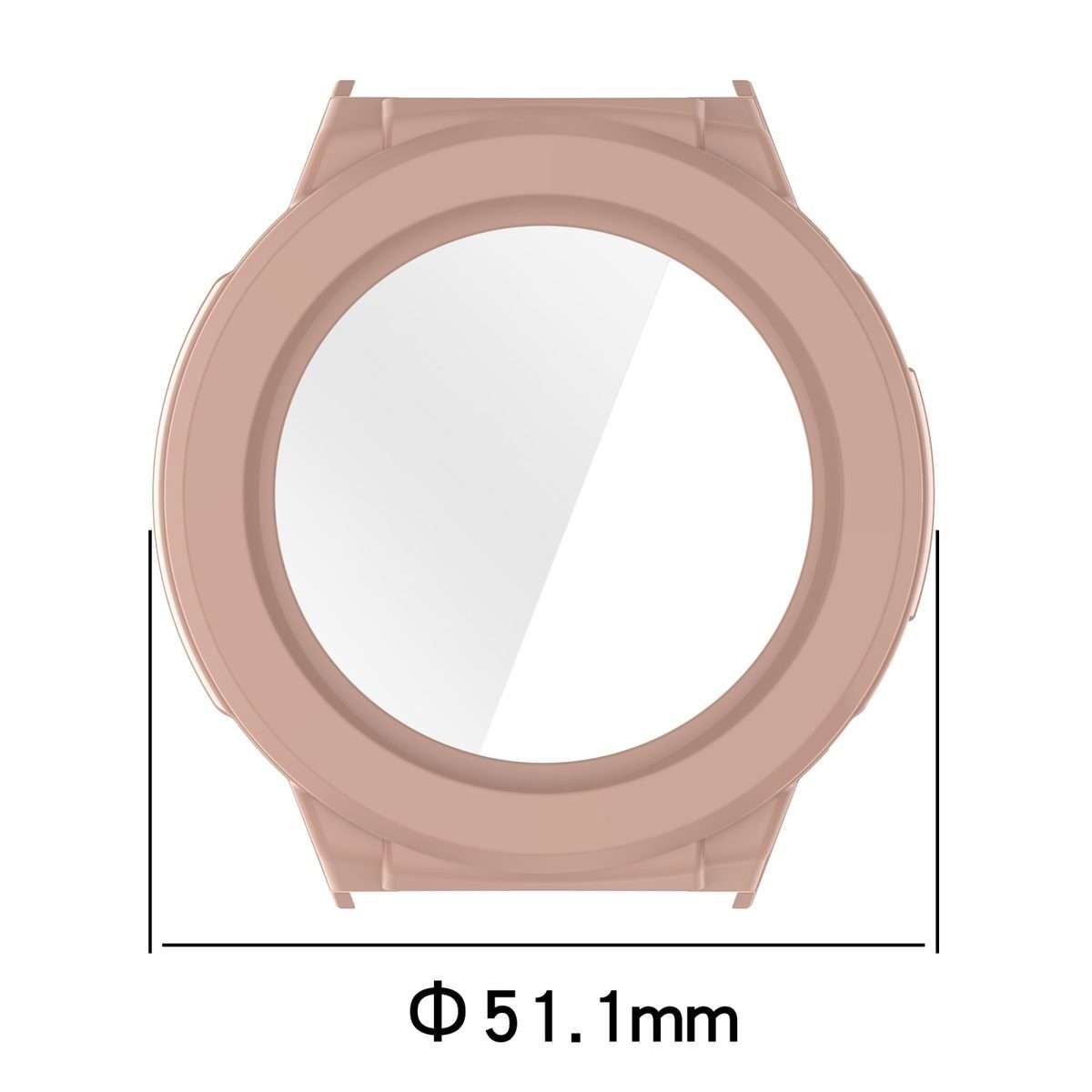 For Mibro Watch GS Pro Tempered Film Integrated PC Watch Protective Case(Ivory White)