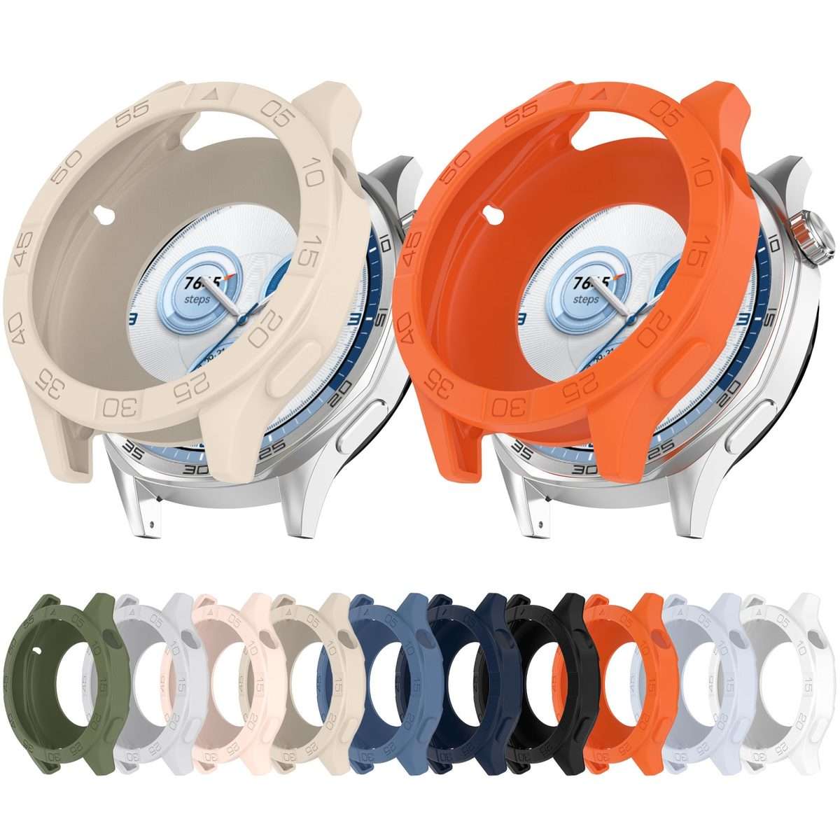 For Huawei Watch GT 5 / GT 5 Pro 46mm Silicone Watch Protective Case(White)