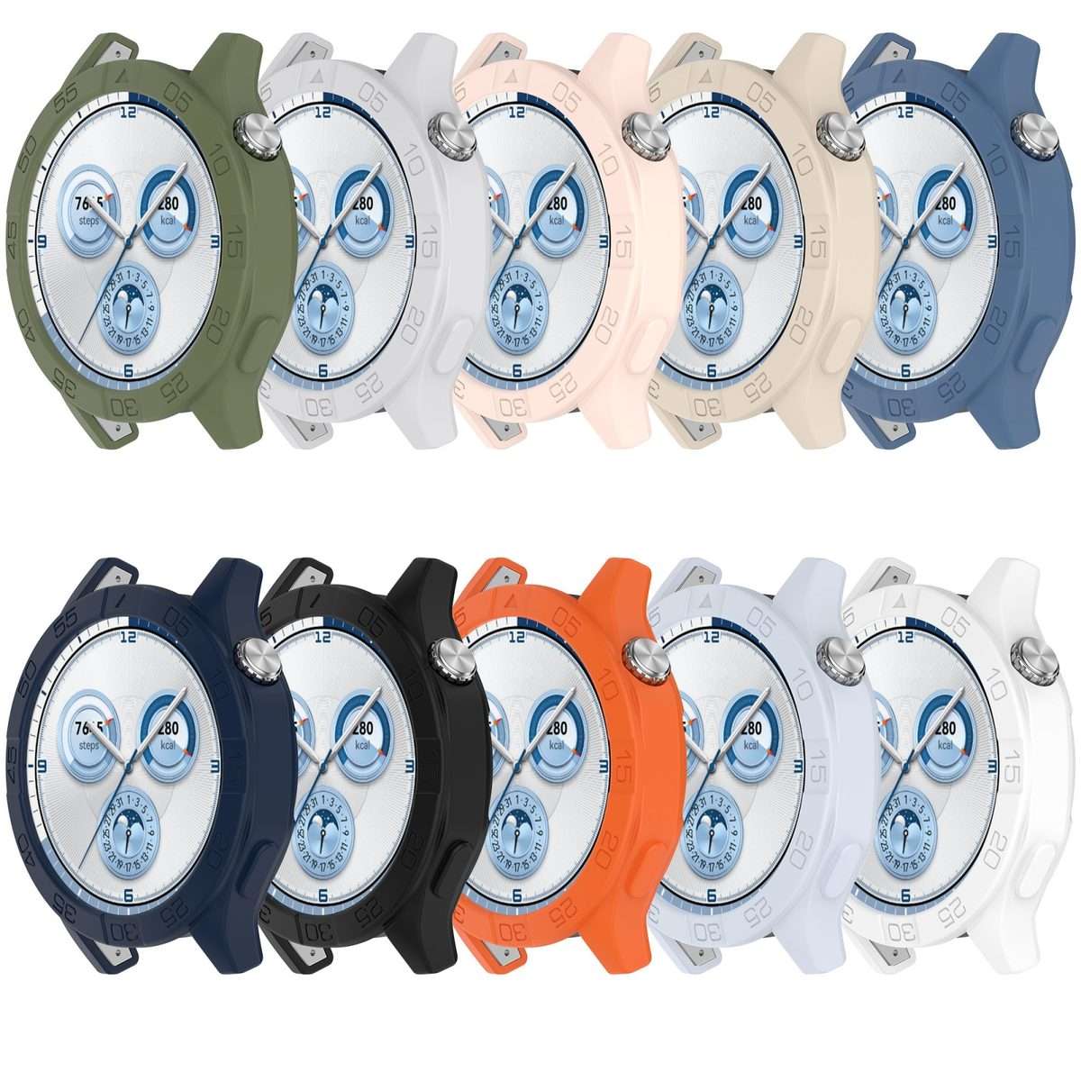 For Huawei Watch GT 5 / GT 5 Pro 46mm Silicone Watch Protective Case(White)