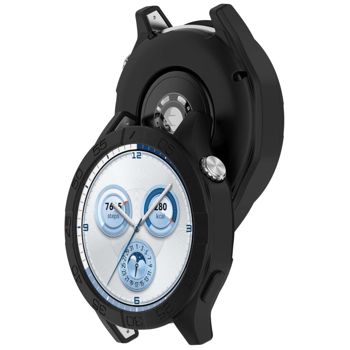 For Huawei Watch GT 5 / GT 5 Pro 46mm Silicone Watch Protective Case(Black)
