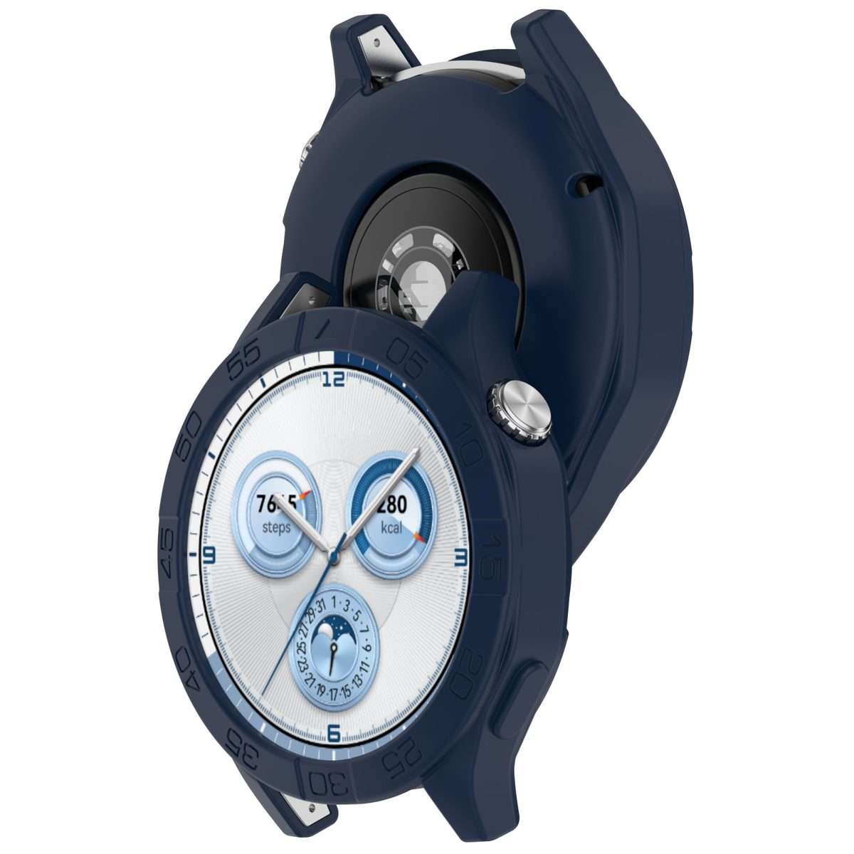 For Huawei Watch GT 5 / GT 5 Pro 46mm Silicone Watch Protective Case(Ink Blue)