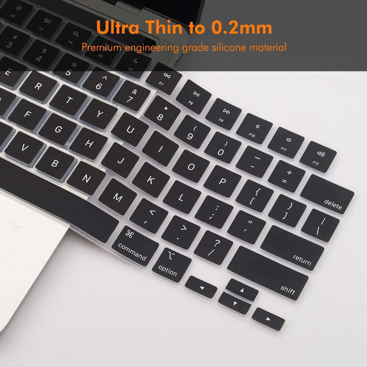 For MacBook Air 13.6 / 15.3  Pro 14.2 / 16.2 ENKAY US Version Keyboard Cover Soft S ... (White)