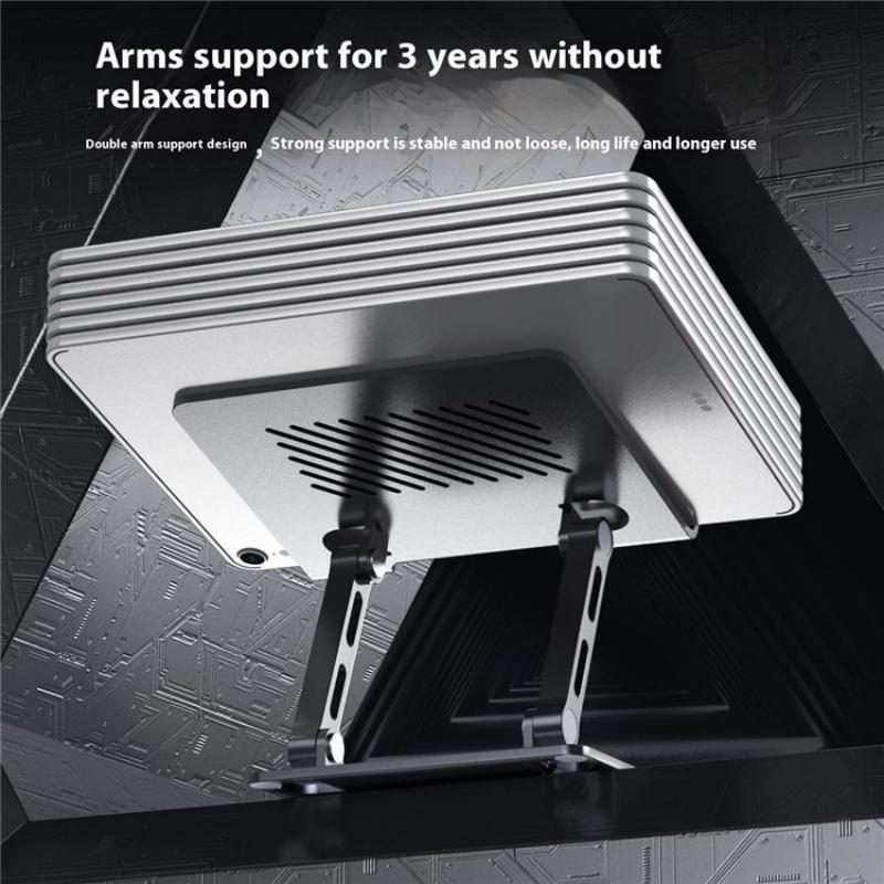 J26S Adjustable Foldable Desktop Tablet Alloy Steel Metal Stand(Silver)