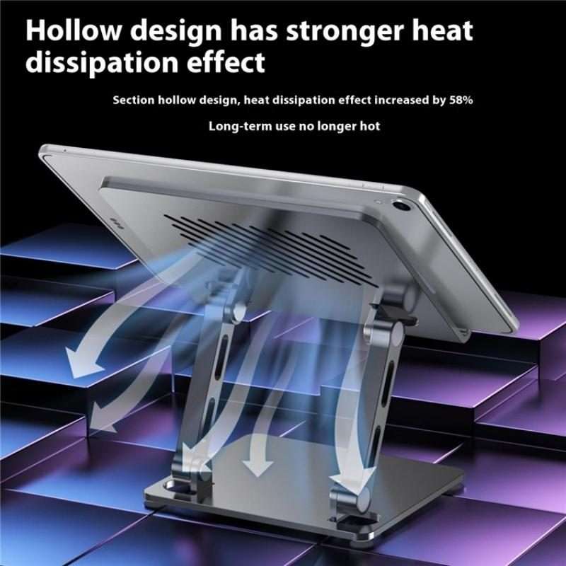 J26S Adjustable Foldable Desktop Tablet Alloy Steel Metal Stand(Silver)