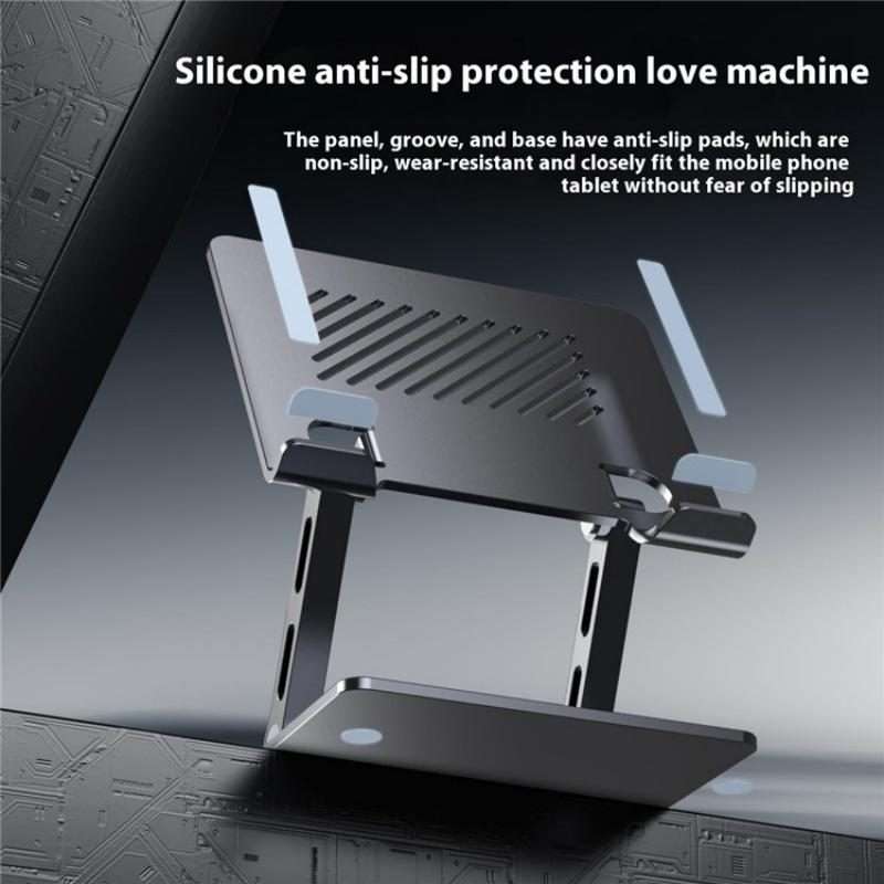 J26S Adjustable Foldable Desktop Tablet Alloy Steel Metal Stand(Silver)