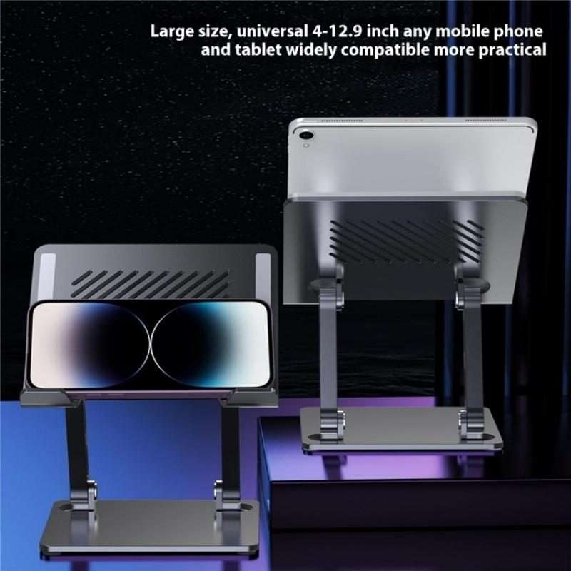 J26S Adjustable Foldable Desktop Tablet Alloy Steel Metal Stand(Silver)