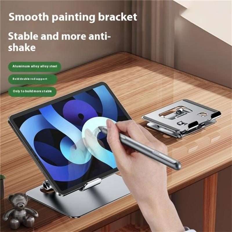J18S 360 Degree Rotation Desktop Phone Tablet Alloy Steel Holder(Silver)