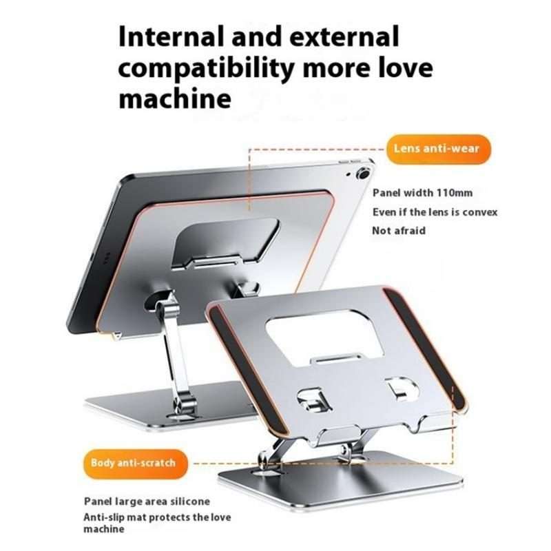 J18S 360 Degree Rotation Desktop Phone Tablet Alloy Steel Holder(Silver)