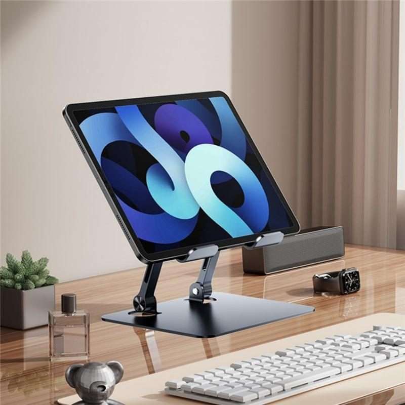 J18S 360 Degree Rotation Desktop Phone Tablet Alloy Steel Holder(Silver)