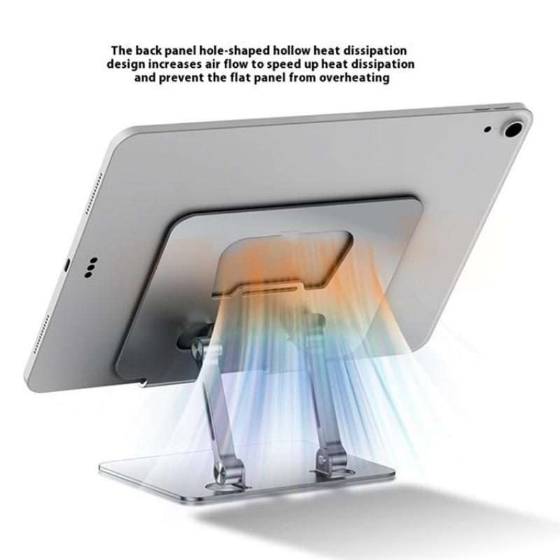 J18S 360 Degree Rotation Desktop Phone Tablet Alloy Steel Holder(Silver)