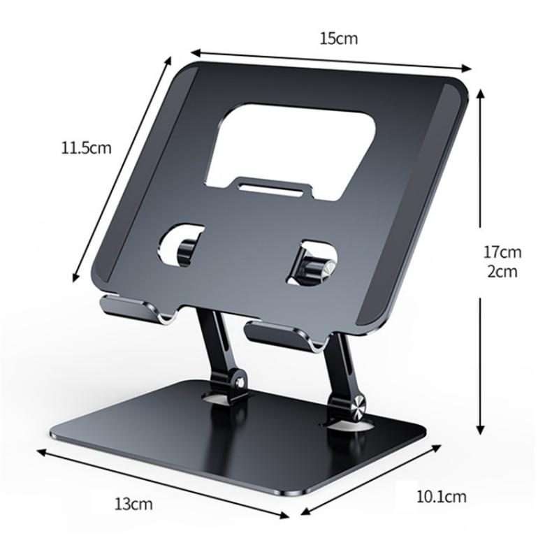 J18S 360 Degree Rotation Desktop Phone Tablet Alloy Steel Holder(Silver)