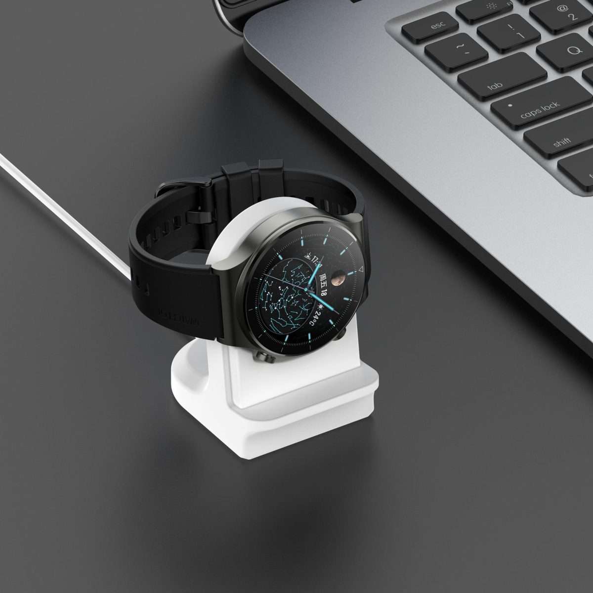 For Huawei Watch D2 Smart Watch Silicone Charging Bracket(White)