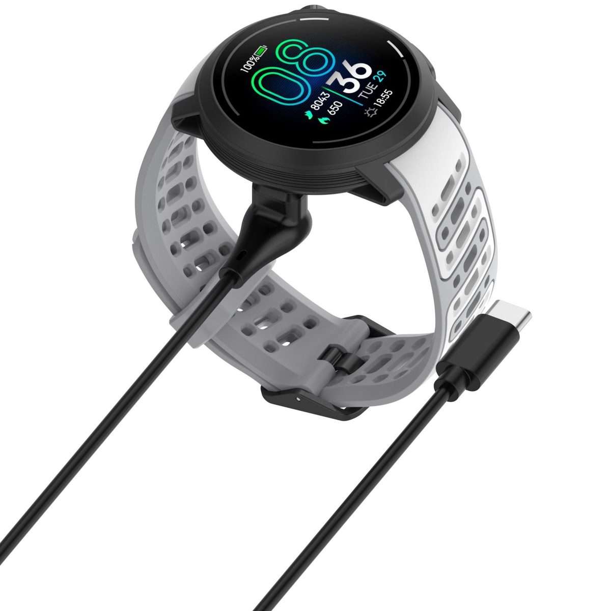 For COROS PACE 4 / APEX 4 / PACE Pro USB-C / Type-C Interface Smart Watch Charging Cab ... (Black)