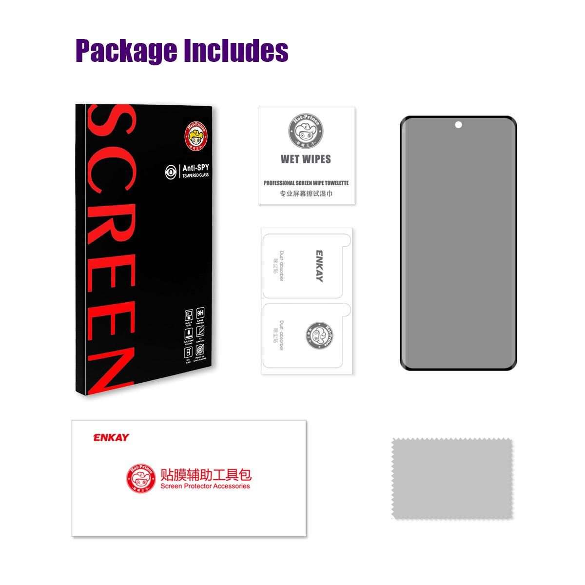 For Redmi Note 14 Pro+ / Note 13 Pro+ ENKAY Hat-Prince Heat Bending Privacy Screen Tempered Glass