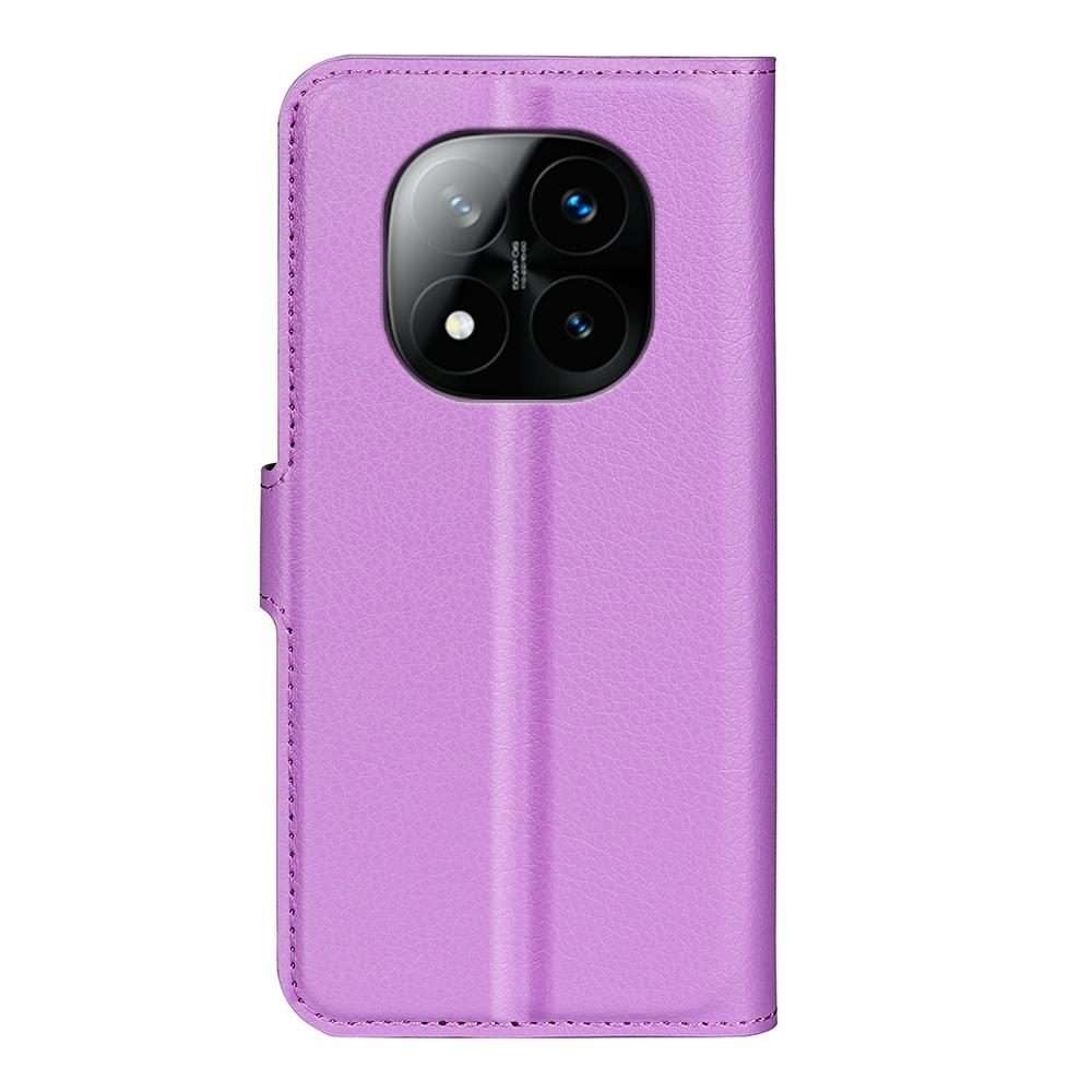 For Xiaomi Redmi Note 14 Pro+ Litchi Texture Horizontal Flip Leather Phone Case with ... (Purple)