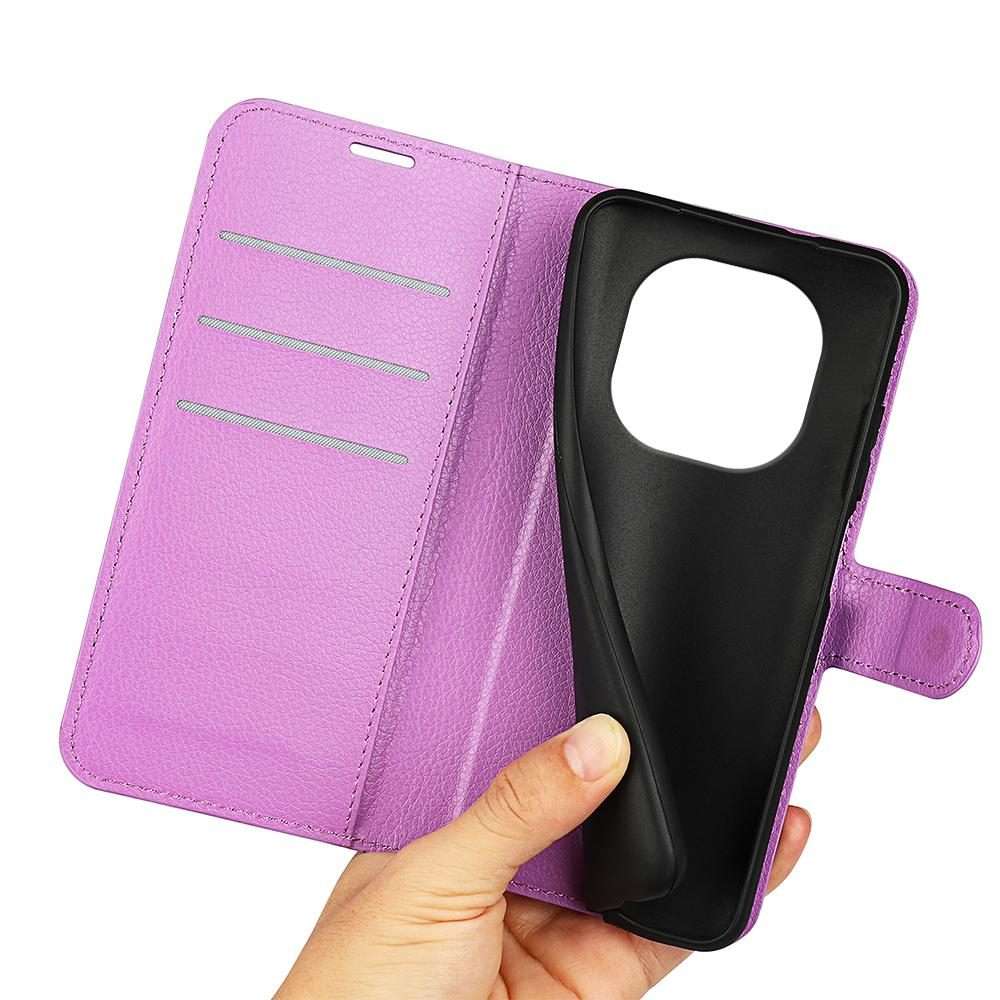 For Xiaomi Redmi Note 14 Pro+ Litchi Texture Horizontal Flip Leather Phone Case with ... (Purple)