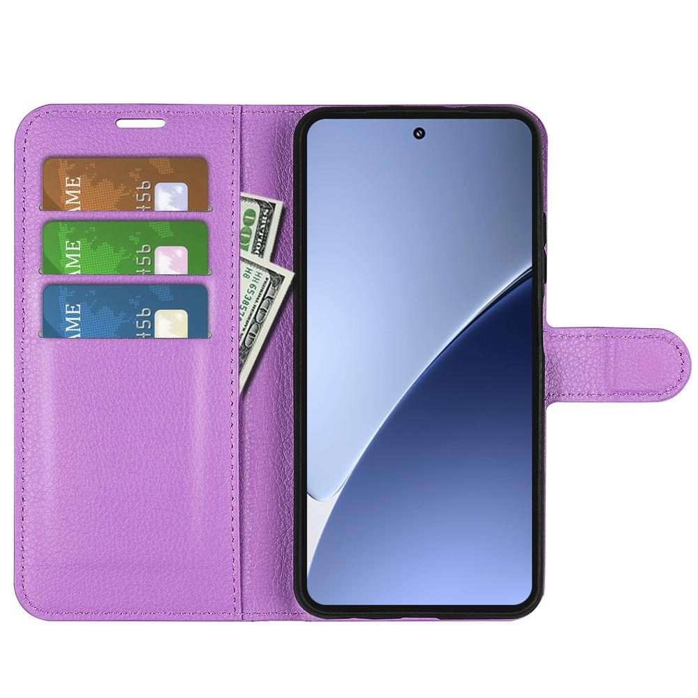 For Xiaomi 15 Pro Litchi Texture Horizontal Flip Leather Phone Case with Holder(Purple)