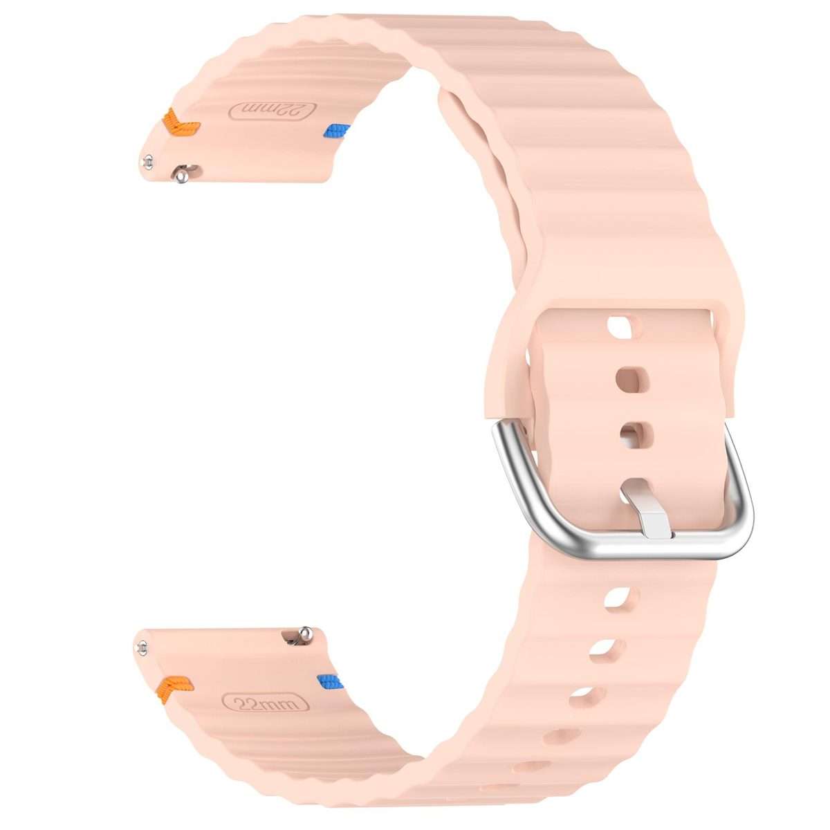 For Amazfit Active Wavy Grain Stitched 20mm Silicone Watch Band(Pink)