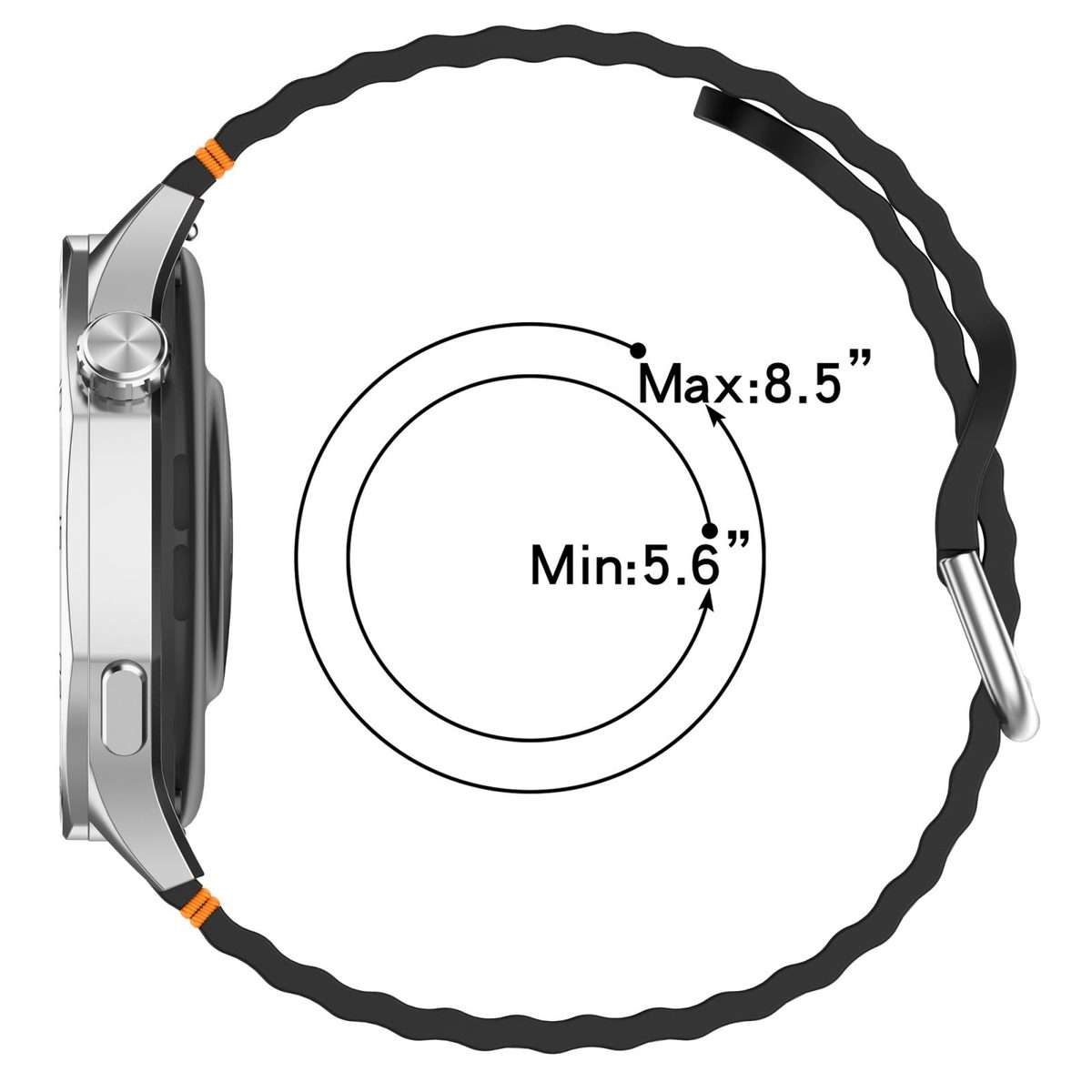For Amazfit Active Wavy Grain Stitched 20mm Silicone Watch Band(Yellow)