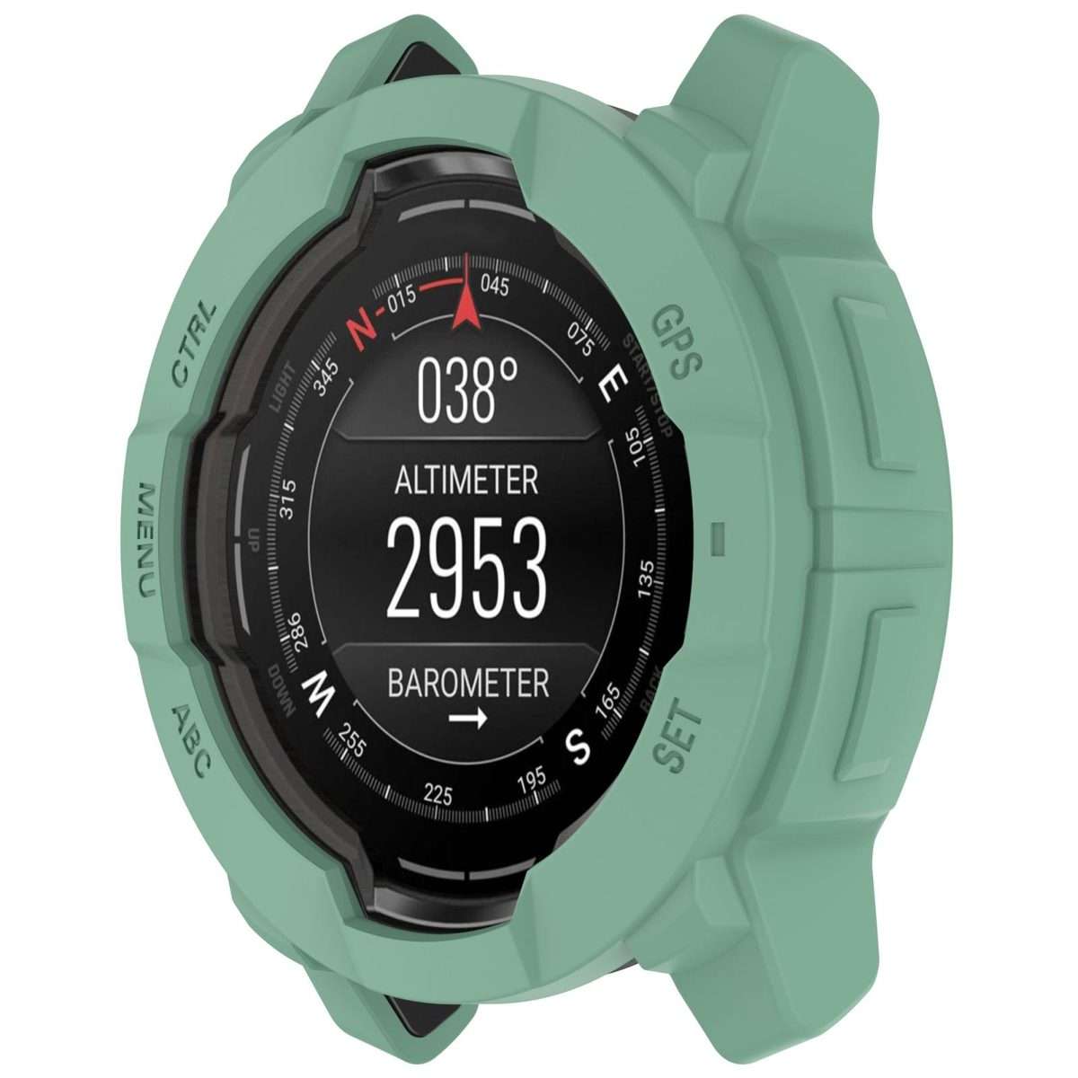 For Garmin Instinct 3 AMOLED / Solar 50mm Silicone Watch Protective Case(Forest Green)