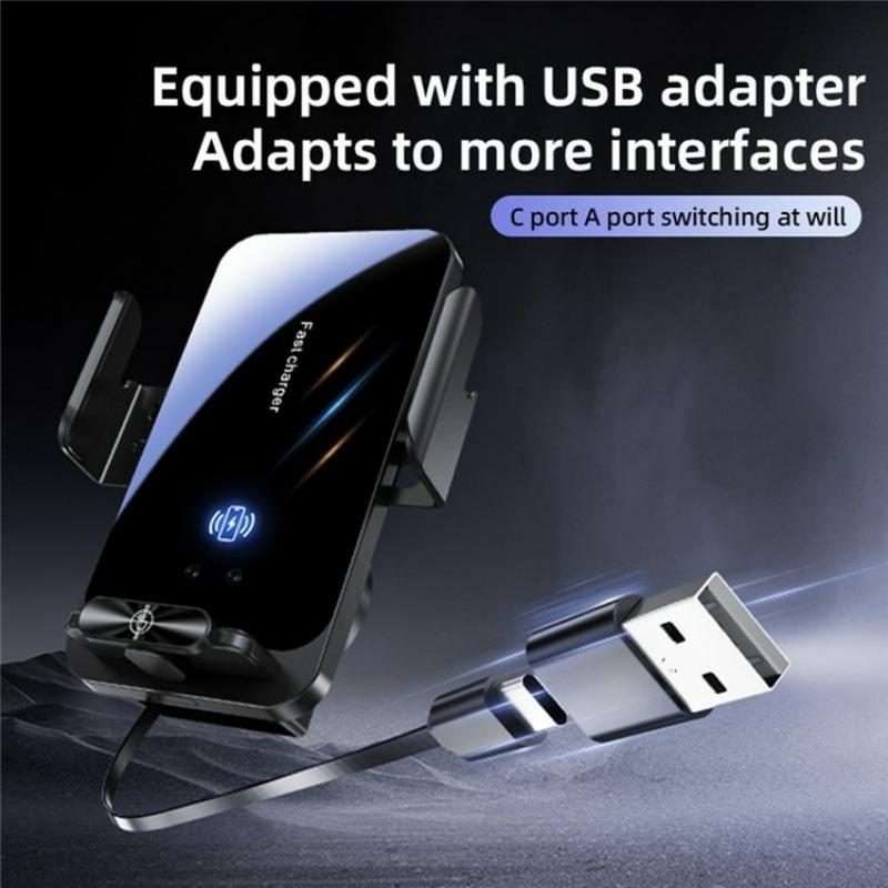 SD06 Car Air Vent Mount Anti Shake Automatic Clamping Wireless Charging Phone Stand