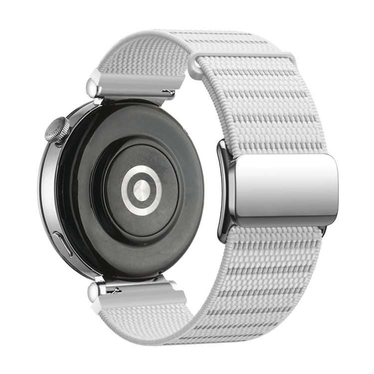 18mm Magnetic Buckle Reflective Nylon Watch Band(Reflective White)
