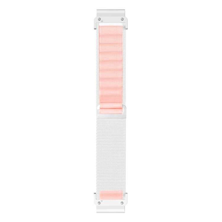 For Gamin 26mm Quick Release Nylon Watch Band(White Pink)