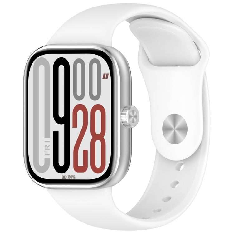 For Redmi Watch 6 / 5 / Xiaomi Band 9 Pro Reverse Buckle Solid Color Silicone Watch Band(White)