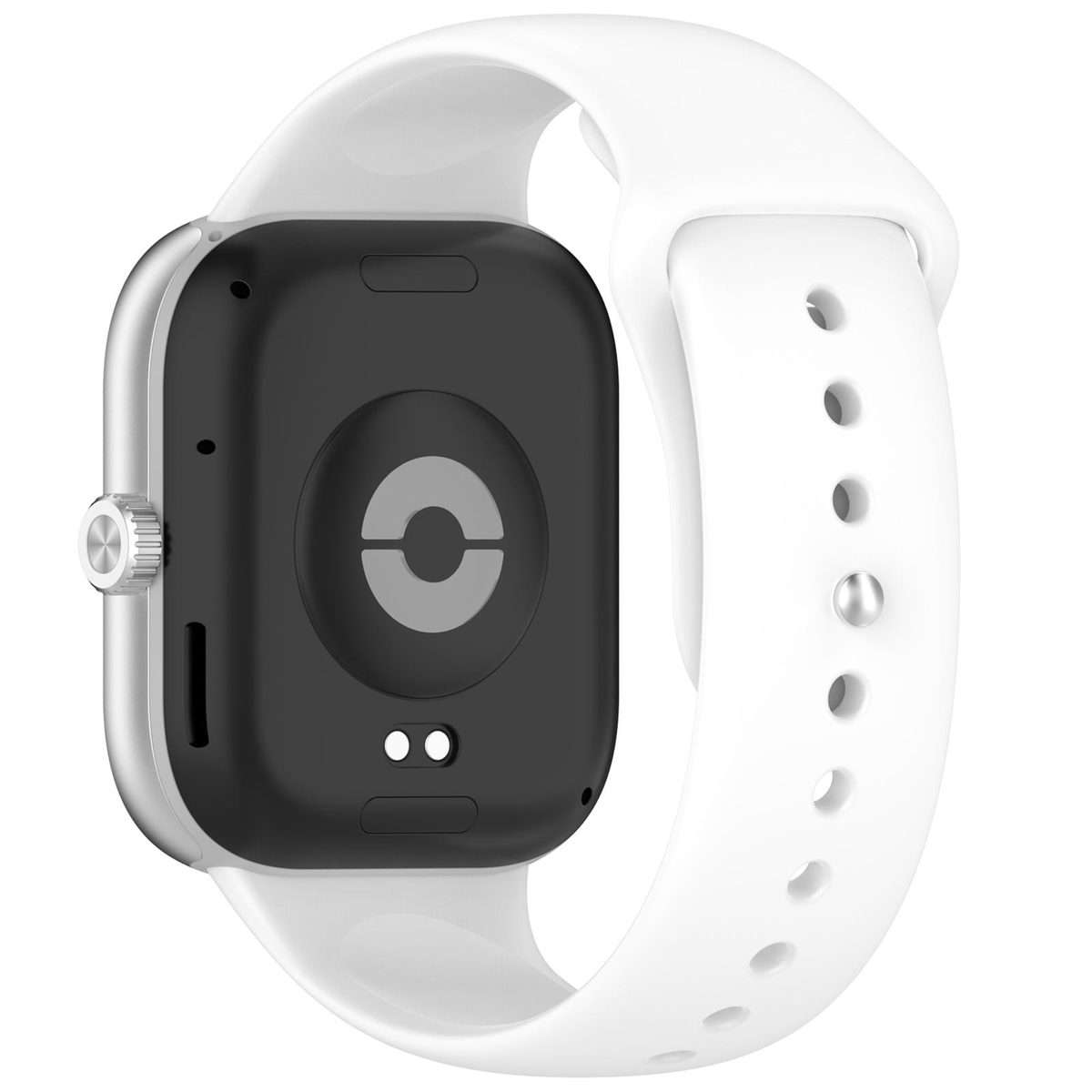 For Redmi Watch 6 / 5 / Xiaomi Band 9 Pro Reverse Buckle Solid Color Silicone Watch Band(White)