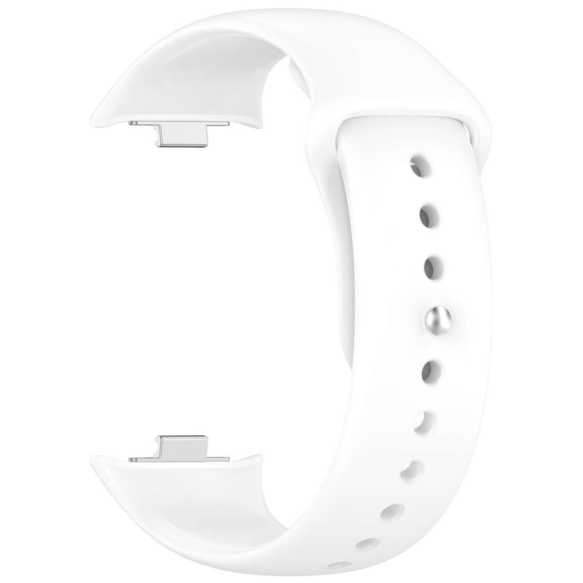 For Redmi Watch 6 / 5 / Xiaomi Band 9 Pro Reverse Buckle Solid Color Silicone Watch Band(White)
