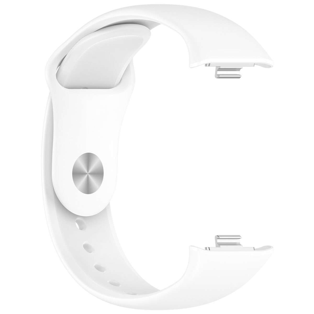 For Redmi Watch 6 / 5 / Xiaomi Band 9 Pro Reverse Buckle Solid Color Silicone Watch Band(White)