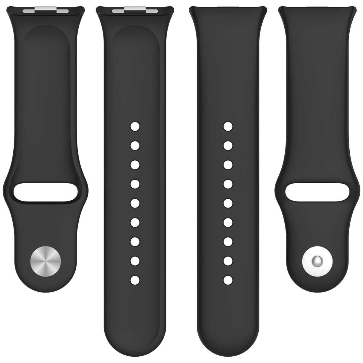 For Redmi Watch 6 / 5 / Xiaomi Band 9 Pro Reverse Buckle Solid Color Silicone Watch Band(White)