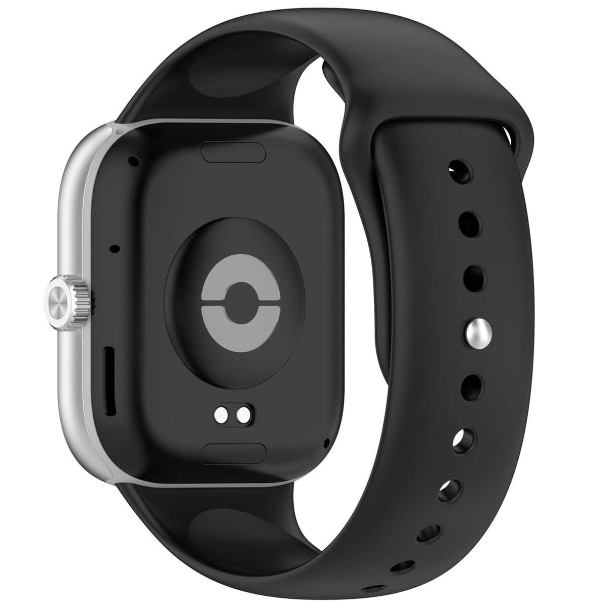 For Redmi Watch 6 / 5 / Xiaomi Band 9 Pro Reverse Buckle Solid Color Silicone Watch Band(Black)