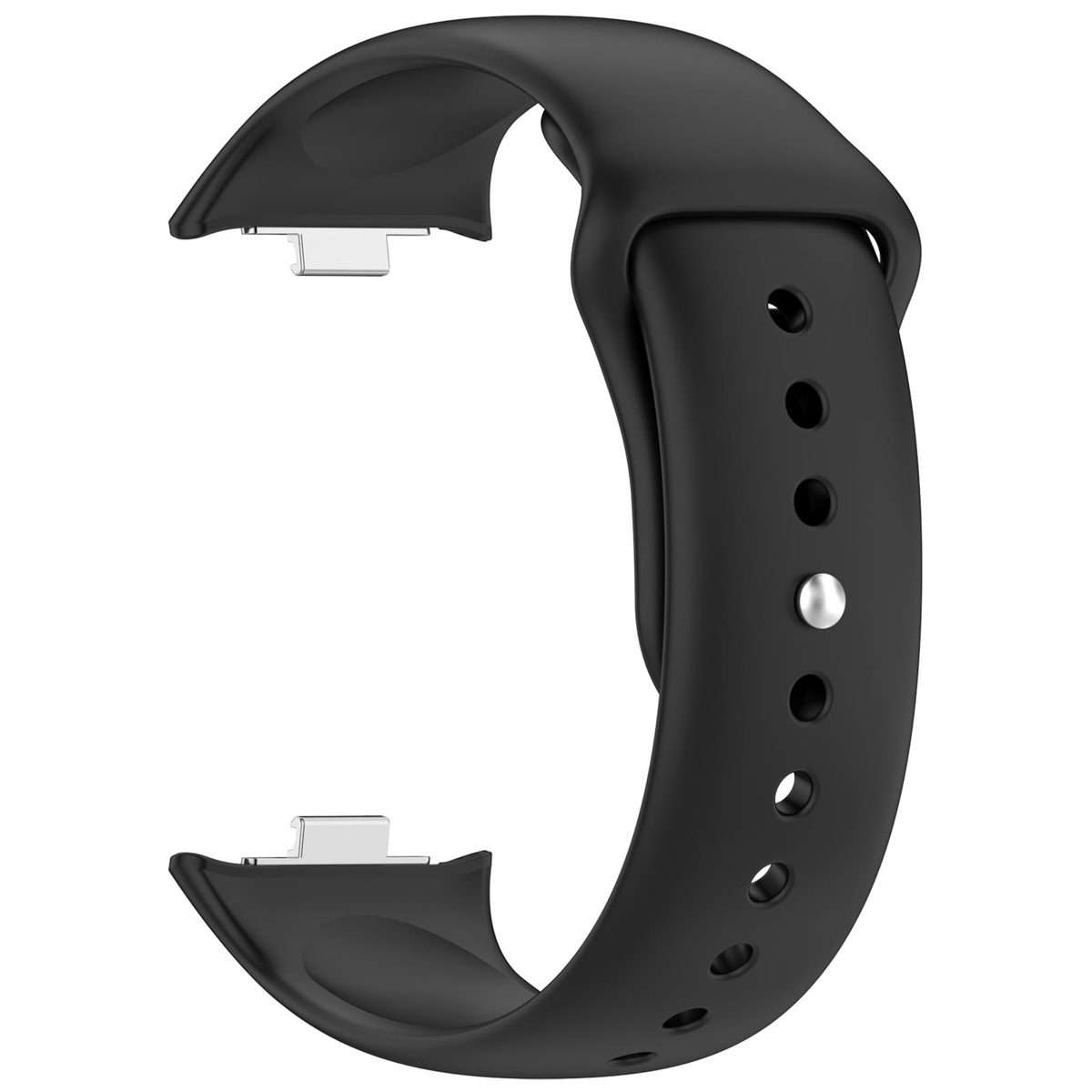 For Redmi Watch 6 / 5 / Xiaomi Band 9 Pro Reverse Buckle Solid Color Silicone Watch Band(Black)