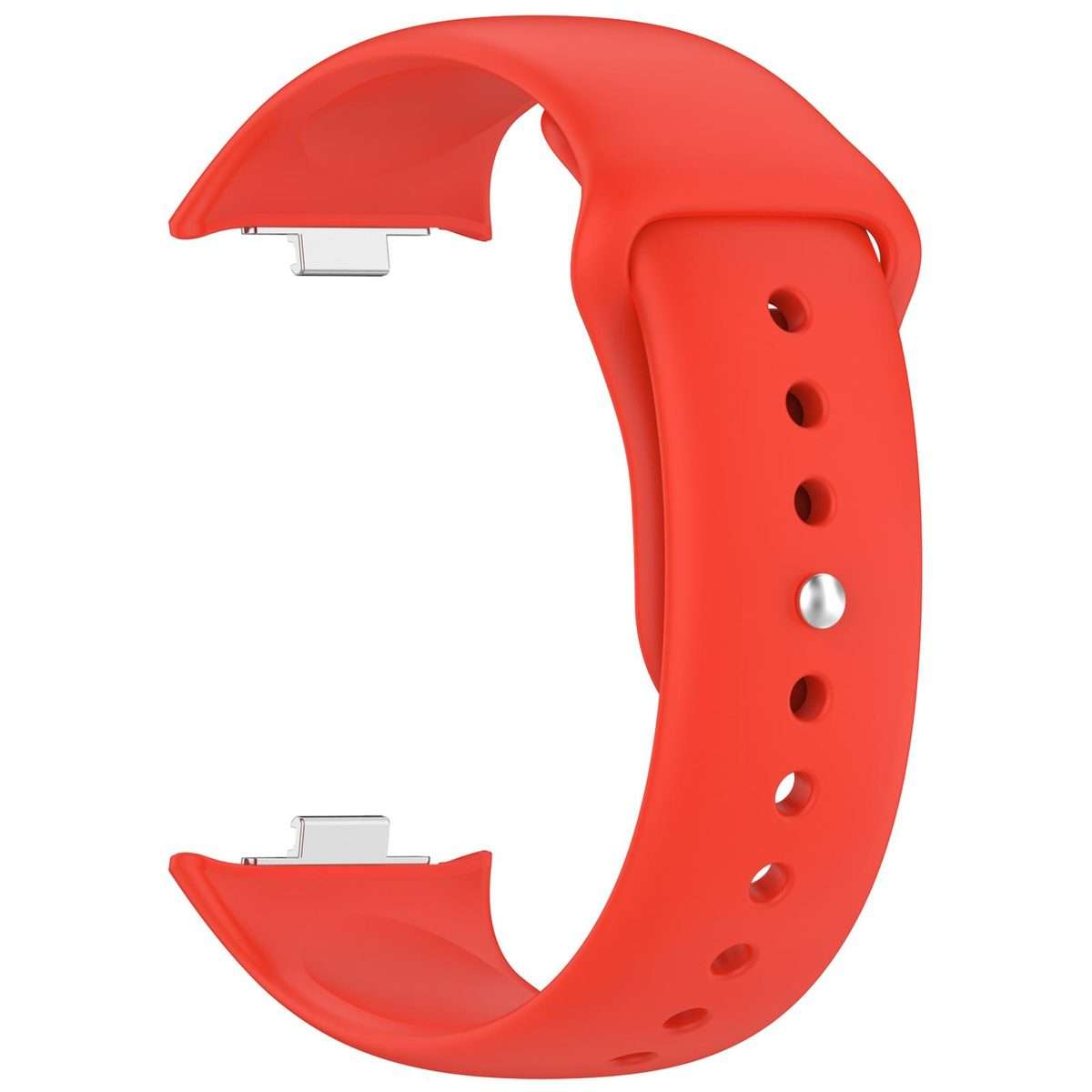 For Redmi Watch 6 / 5 / Xiaomi Band 9 Pro Reverse Buckle Solid Color Silicone Watch Band(Red)