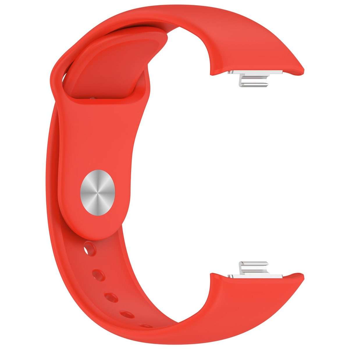 For Redmi Watch 6 / 5 / Xiaomi Band 9 Pro Reverse Buckle Solid Color Silicone Watch Band(Red)